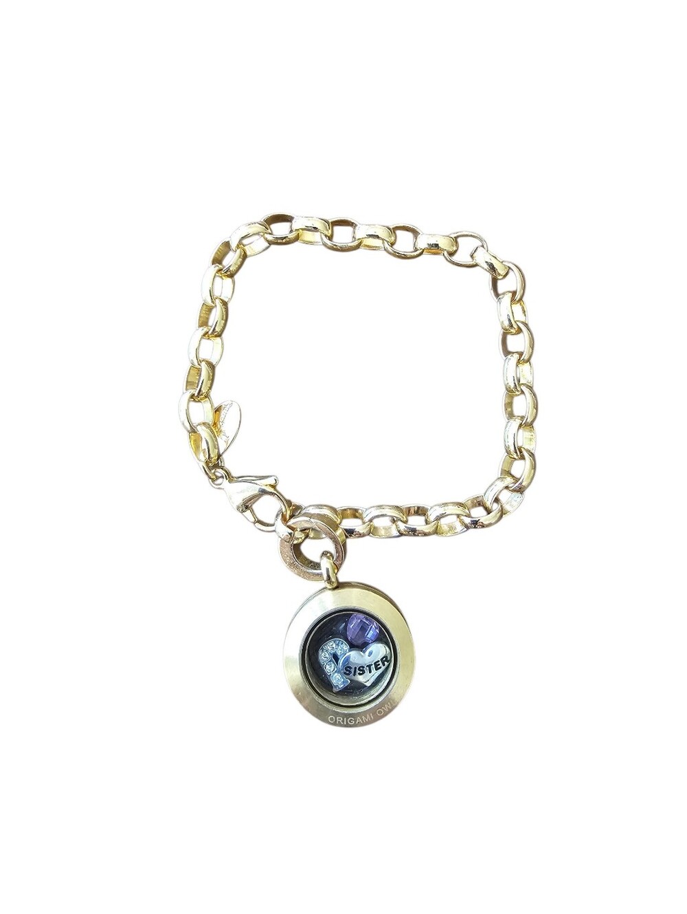Origami Owl J monogram sister locket bracelet